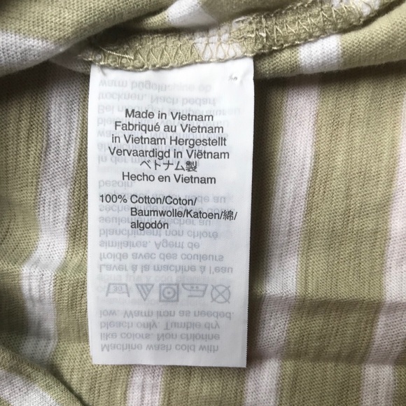 Madewell Green White Striped Tank Top, NWOT, S - Picture 7 of 11